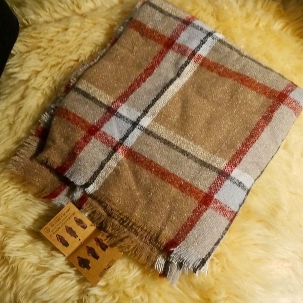 Blanket Plaid Scarf, large, just cozy